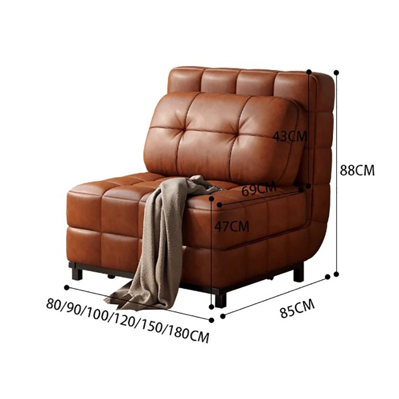 Modern Luxury Living Room Sofas Upholstered Leather Comfortable Foldable Sofa Bed Ergonomic Design Canapé Convertible Furniture