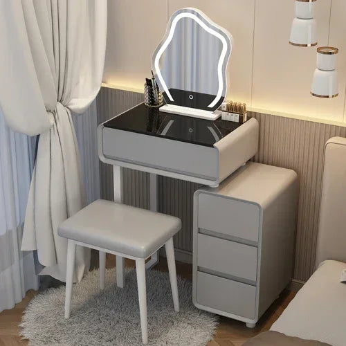Classic Modern Vanity Table Luxury Nordic Makeup Mirror Vanity Table Storage Bedroom Muebles Para Dormitorio Furniture