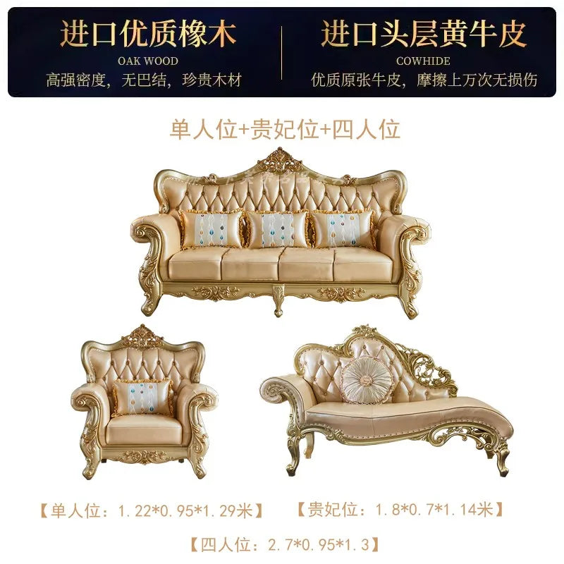 Modern Sectional Living Room Sofa Genuine Leather Solid Wood Living Room Sofa Minimalist Single Divani Da Soggiorno Furnitures