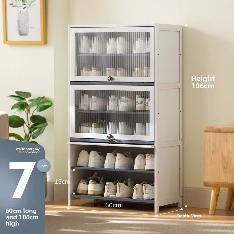 Simple shoe cabinet, household door storage artifact, space-saving indoor good-looking multi-layer dustproof large-capacity