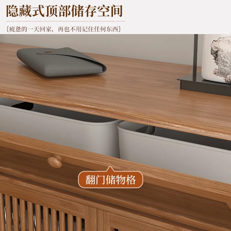 Shoe cabinet large capacity household entrance door indoor entrance storage shoe rack new Chinese corridor multi-layer storage a