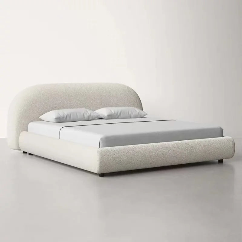 Modern Velvet Cotton Upholstered Bed With Storage Wood Frame Bedroom Furniture Soft Style Bedroom Set