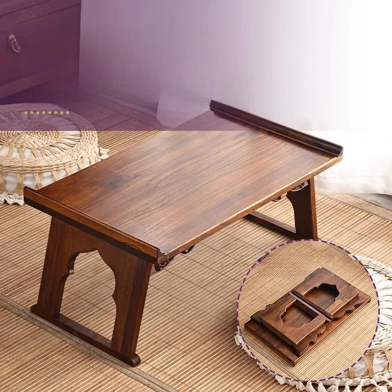 Foldable Wooden Tatami Bed Bay Window Coffee Table Window Seat Desk Balcony Tea Table Wooden Window Sill Table Home Furniture