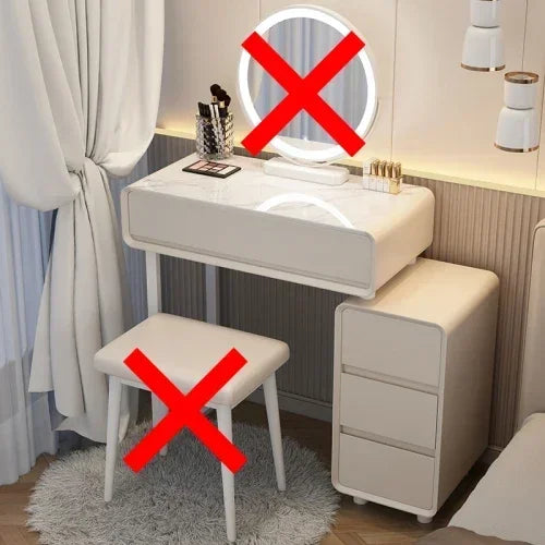 Classic Modern Vanity Table Luxury Nordic Makeup Mirror Vanity Table Storage Bedroom Muebles Para Dormitorio Furniture