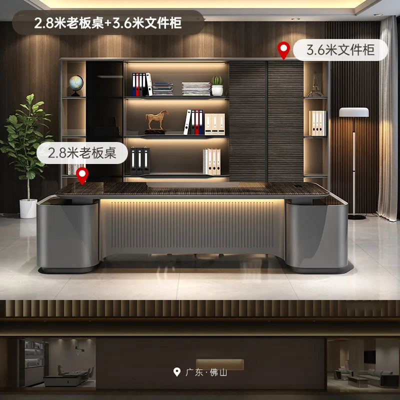 Aesthetic Shelves Office Desk Display Minimalist Crafts Gaming Office Desk Computer Bedroom Mesas Escritorio Office Furniture