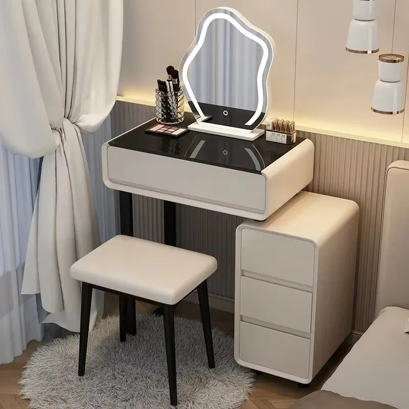 Classic Modern Vanity Table Luxury Nordic Makeup Mirror Vanity Table Storage Bedroom Muebles Para Dormitorio Furniture