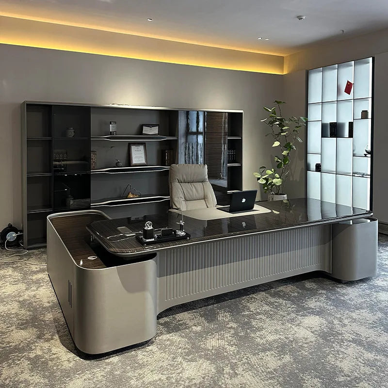 Aesthetic Shelves Office Desk Display Minimalist Crafts Gaming Office Desk Computer Bedroom Mesas Escritorio Office Furniture