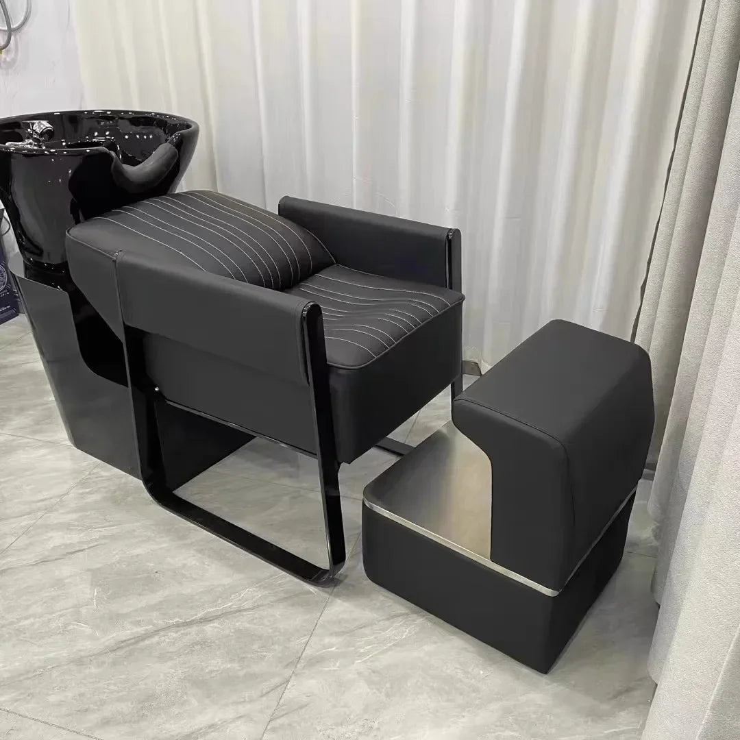 Ergonomic Lounge Shampoo Bed Luxury Fashion Simple Modern Hair Shampoo Bed Unique Comfortable Cadeira De Barbearia Furniture
