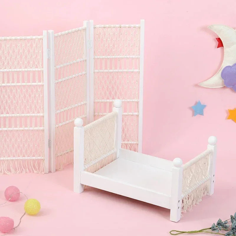 Universal Newborn Bed Frame Retro Handcrafted Pose Tool Infant Studio Shooting Background Basic Photography Furniture Supply