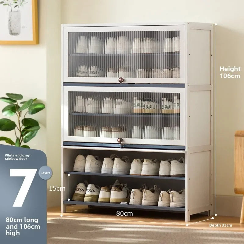 Simple shoe cabinet, household door storage artifact, space-saving indoor good-looking multi-layer dustproof large-capacity