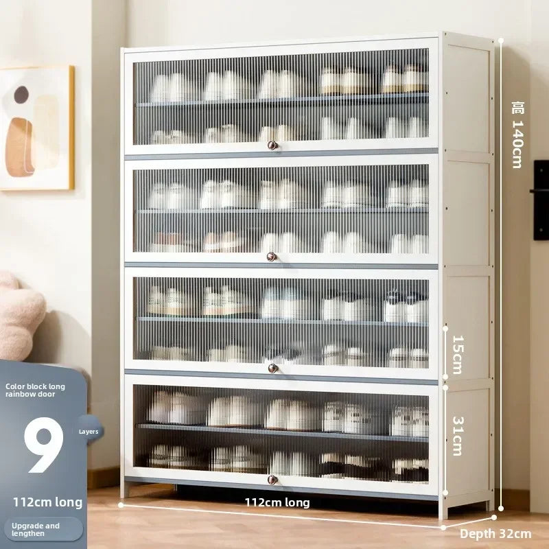 Simple shoe cabinet, household door storage artifact, space-saving indoor good-looking multi-layer dustproof large-capacity
