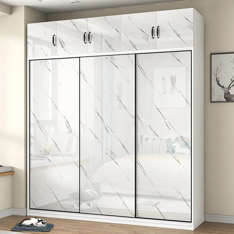 Modern Cheap Closet Clothes MDF Small Size Corner Simple Design Bedroom Furniture Wardrobes with Large Storage