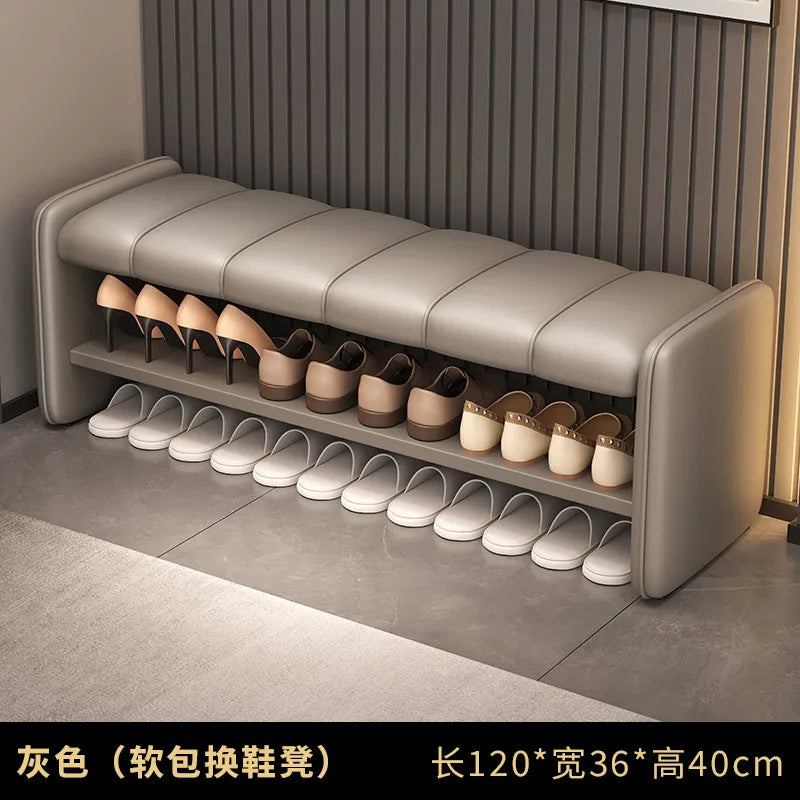 Luxury Italian Shoe Bench Ottomans Minimalist Organizer Designer Shoe Stool Shelf Storage Living Room Muebles Salon Furniture