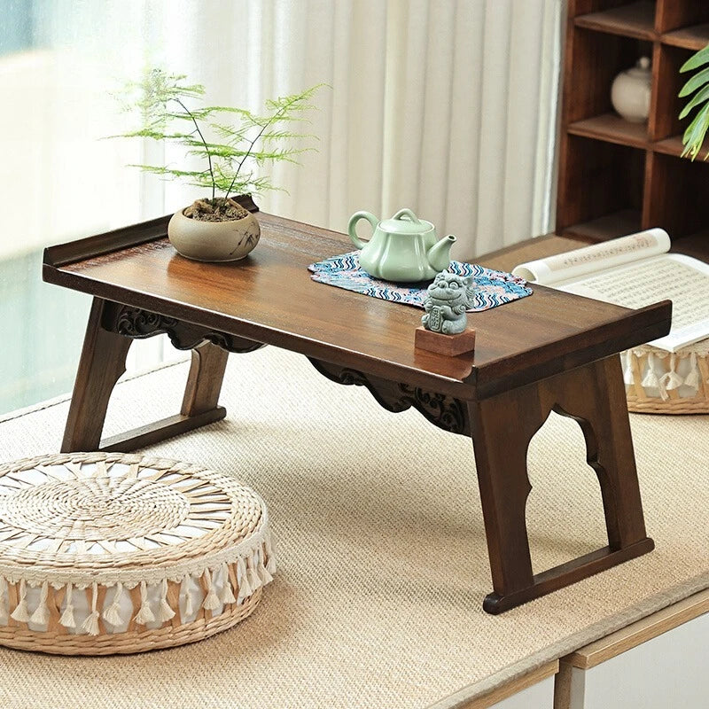 Foldable Wooden Tatami Bed Bay Window Coffee Table Window Seat Desk Balcony Tea Table Wooden Window Sill Table Home Furniture