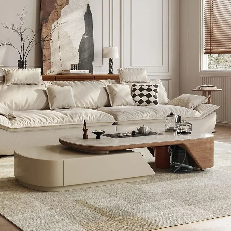 Display Unique Coffee Table Multifunction Set Side Floor Coffee Table Storage Design Mesa Centro Salon House Accessories