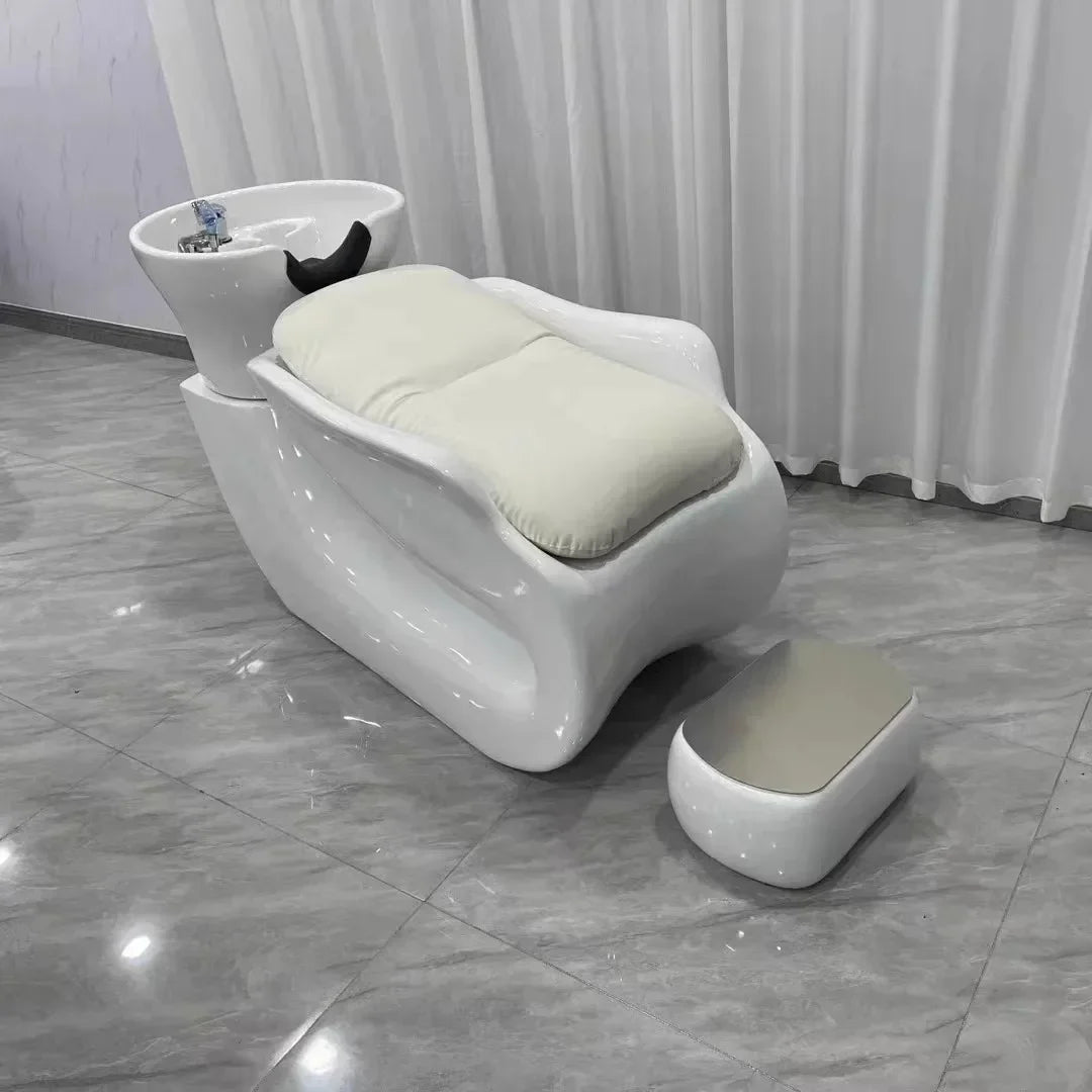 Ergonomic Lounge Shampoo Bed Luxury Fashion Simple Modern Hair Shampoo Bed Unique Comfortable Cadeira De Barbearia Furniture