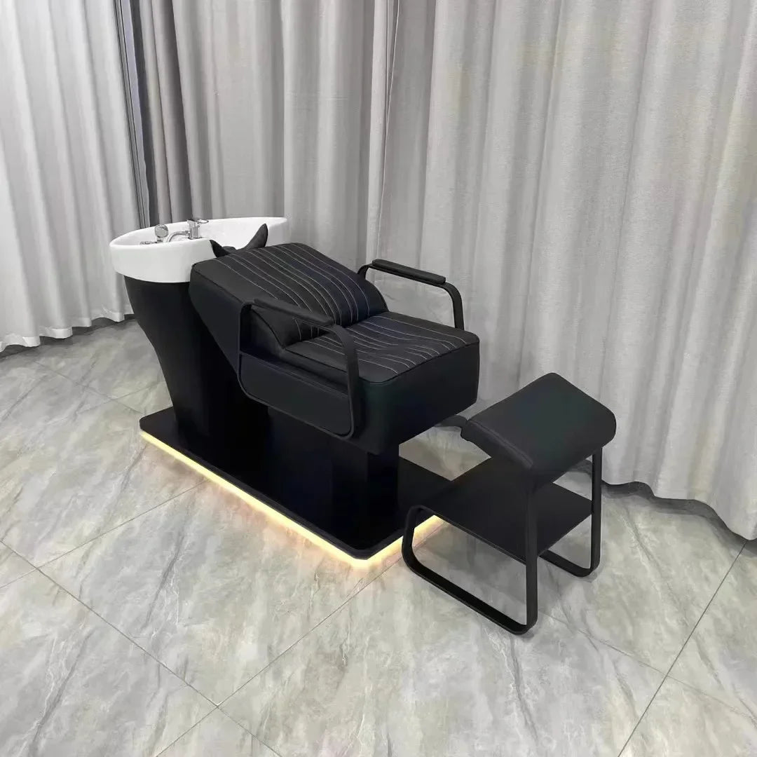 Ergonomic Lounge Shampoo Bed Luxury Fashion Simple Modern Hair Shampoo Bed Unique Comfortable Cadeira De Barbearia Furniture