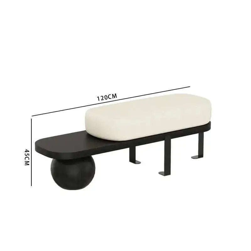 Modern Creative Ottomans Solid Wood Bench Living Room Furniture Home Door Shoe Change Stool Entrance Bedroom Bedside Pouf Stools