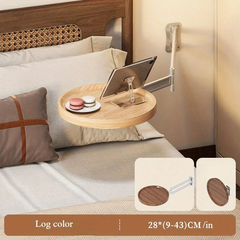 Foldable small round table hanging side table, living room side table, home bedroom wall mounted bedside table, storage table