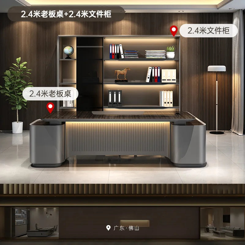 Aesthetic Shelves Office Desk Display Minimalist Crafts Gaming Office Desk Computer Bedroom Mesas Escritorio Office Furniture