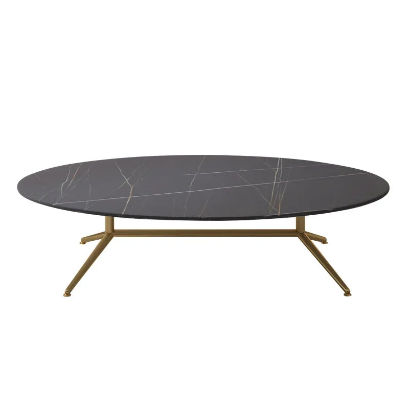 Black Oval Marble Coffee Tables Book Cute Minimalist Auxiliary Coffee Table Console Dining Garden Mesa De Centro De Sala Tables
