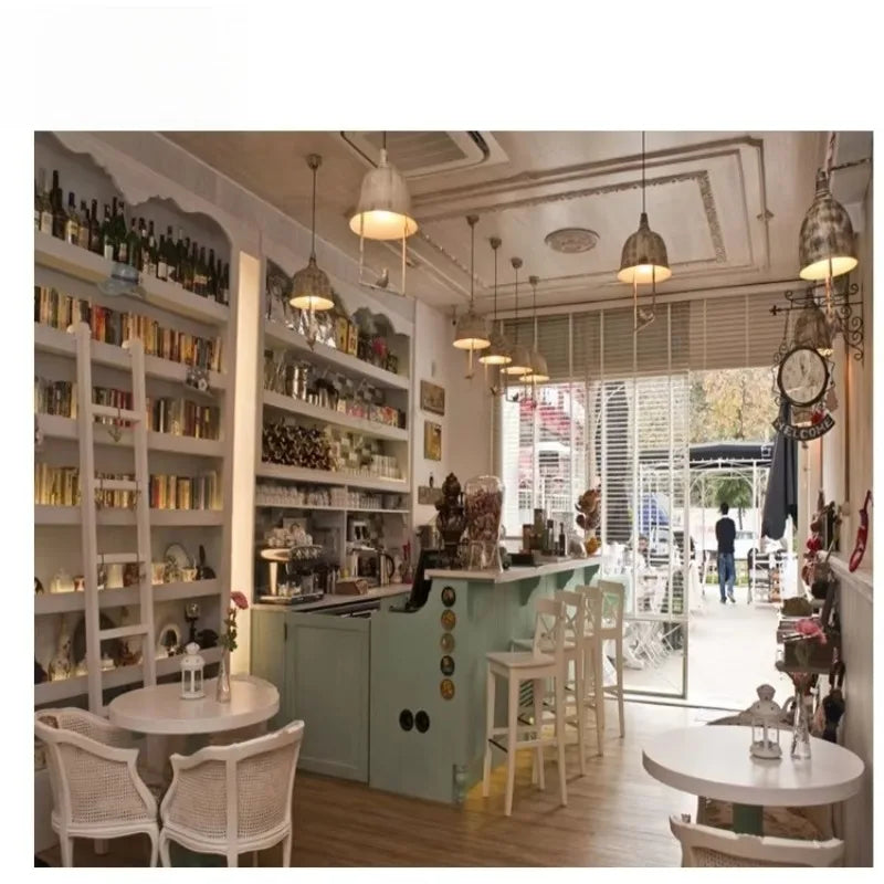 OME Cafe Marble Table Coffee Shop Bar Counter Design Cafe Interior Design Decoration Custom Modern Coffee Shop Furniture