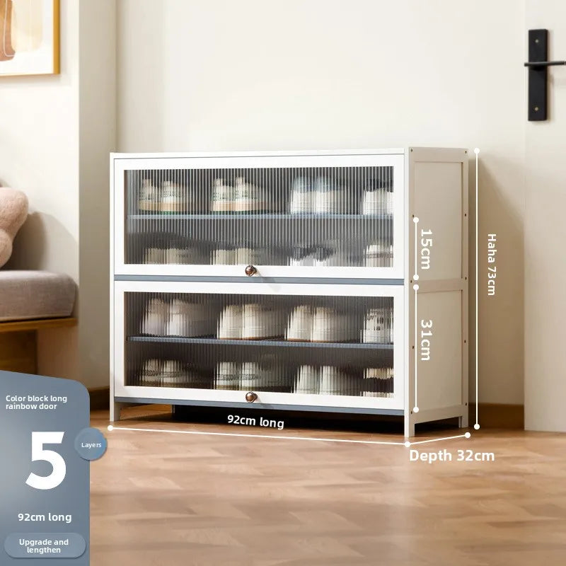 Simple shoe cabinet, household door storage artifact, space-saving indoor good-looking multi-layer dustproof large-capacity
