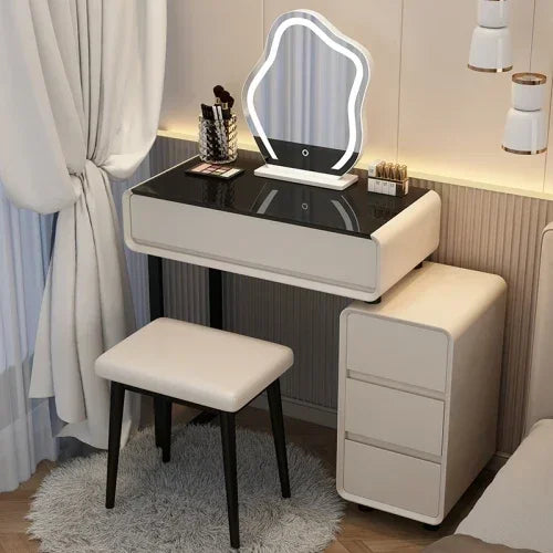 Classic Modern Vanity Table Luxury Nordic Makeup Mirror Vanity Table Storage Bedroom Muebles Para Dormitorio Furniture