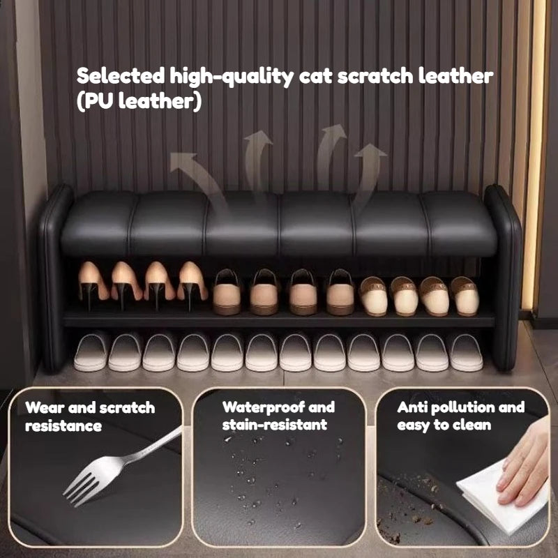 Luxury Italian Shoe Bench Ottomans Minimalist Organizer Designer Shoe Stool Shelf Storage Living Room Muebles Salon Furniture