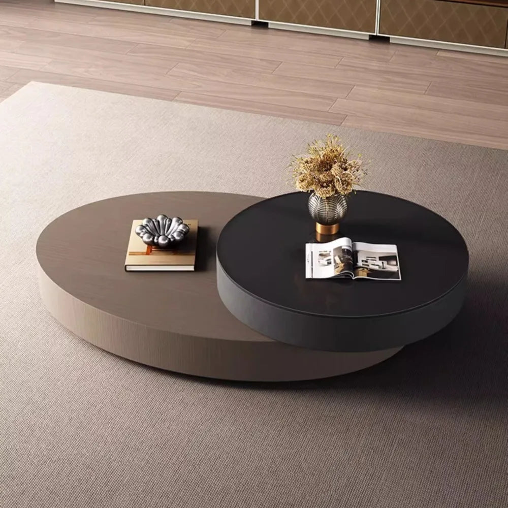 Design Luxury Coffee Table Living Room Storage Minimalist Books Tables Rotate Modern Mesa De Centro De Sala Home Furniture