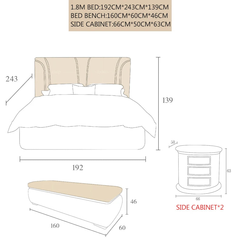 Modern Upholstered Cal King Bed Platform Bed Frame with Wingback Headboard Can be Customzied