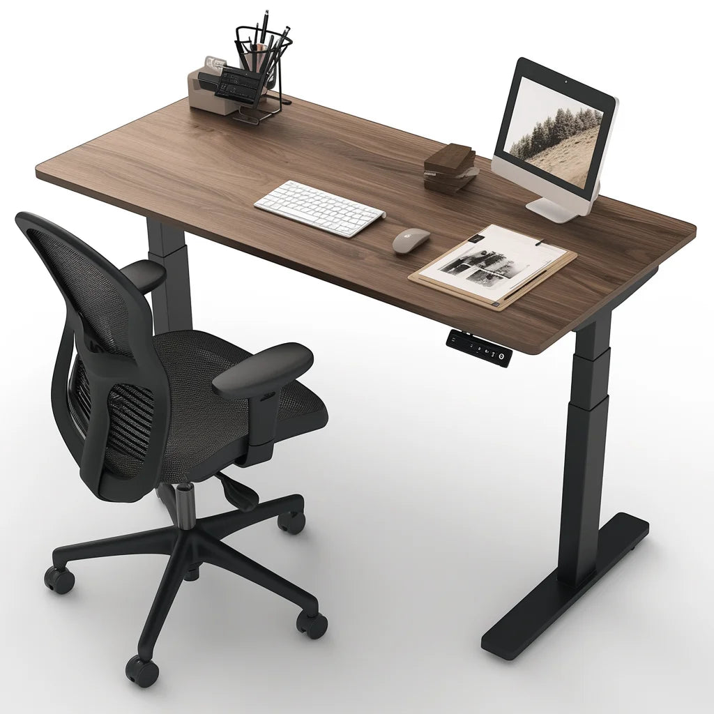 Home Gaming Height Adjustable Electric Standing Desk Frame Office Furniture Extendable Work Lifting White Desk
