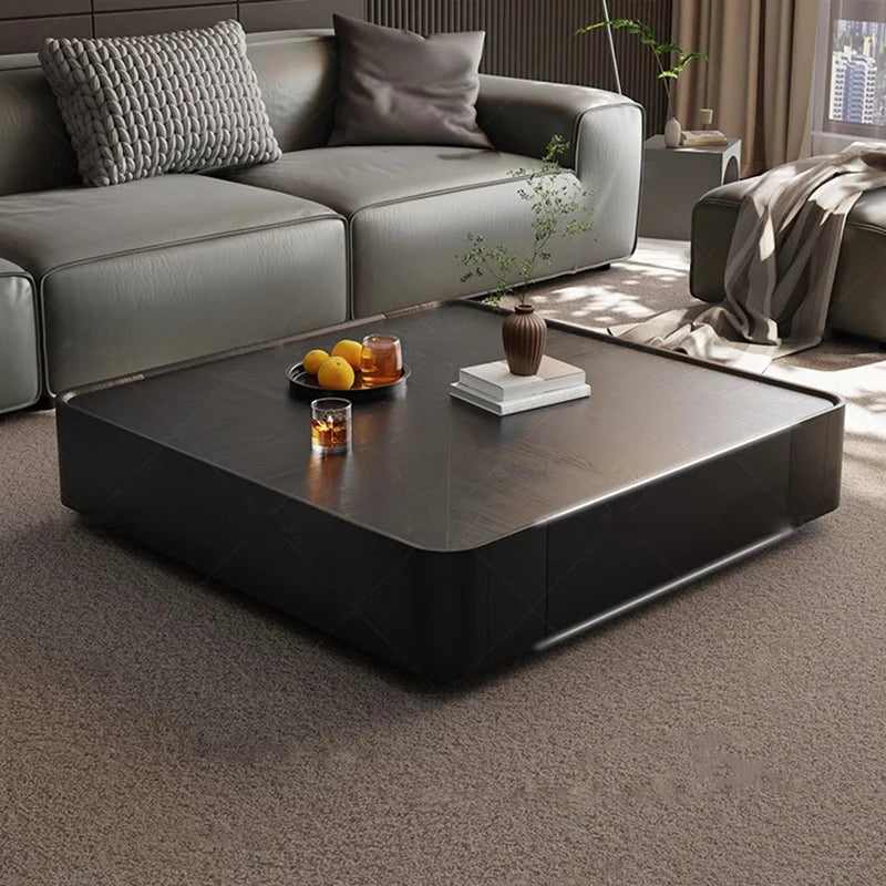 Modern Wood Coffee Table Storage Drawers Space Saving Simple Coffee Table Minimalist Center Mesa Auxiliar Living Room Furniture