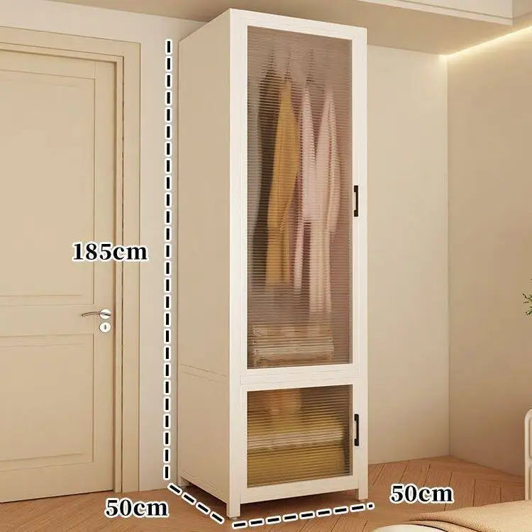 Simple Japanese-style clothes closet bedroom complete set Household simple wardrobe steel frame Open closet para ropa Furniture