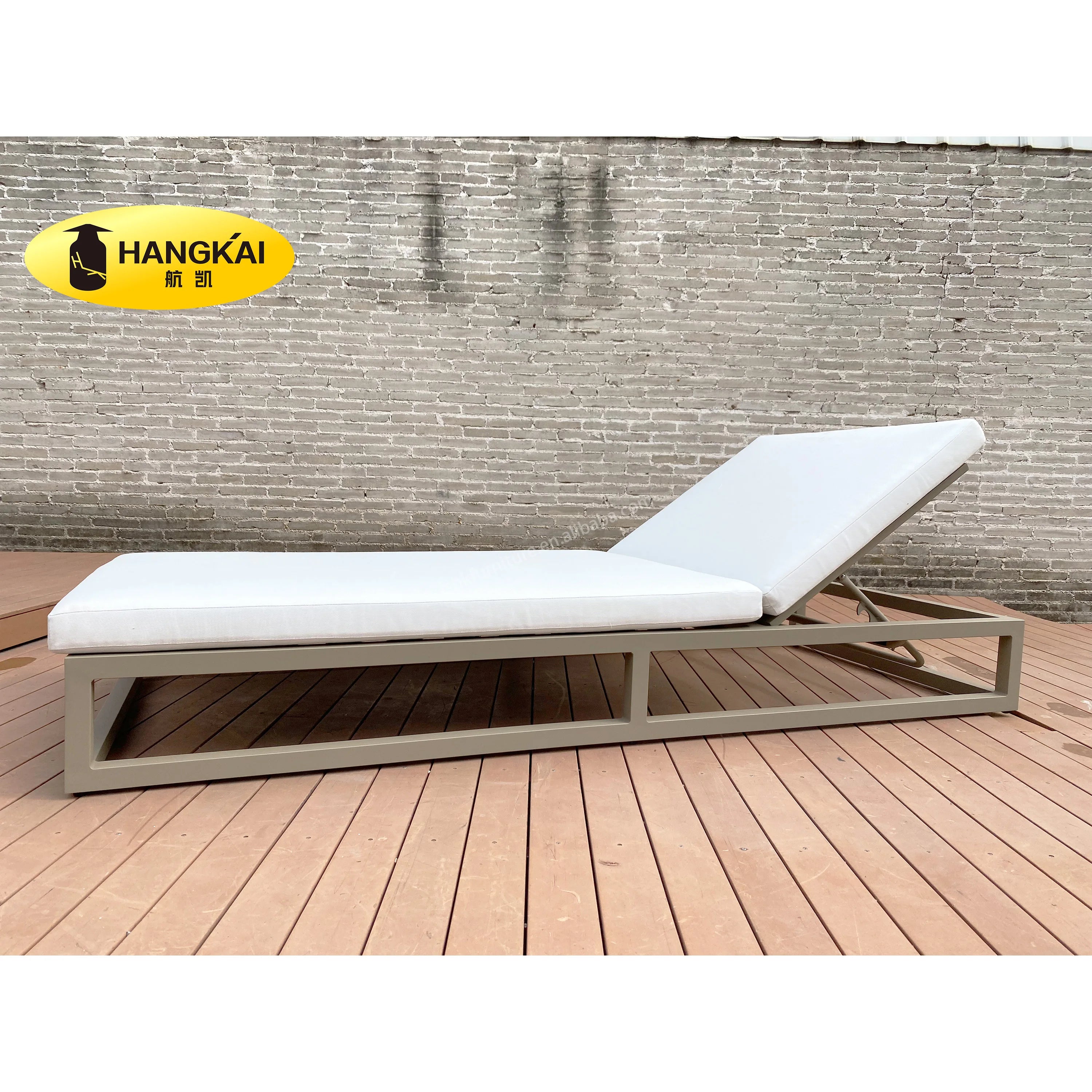 Patio Chaise Lounge Aluminum Waterproof Outdoor Pool Sun Lounger