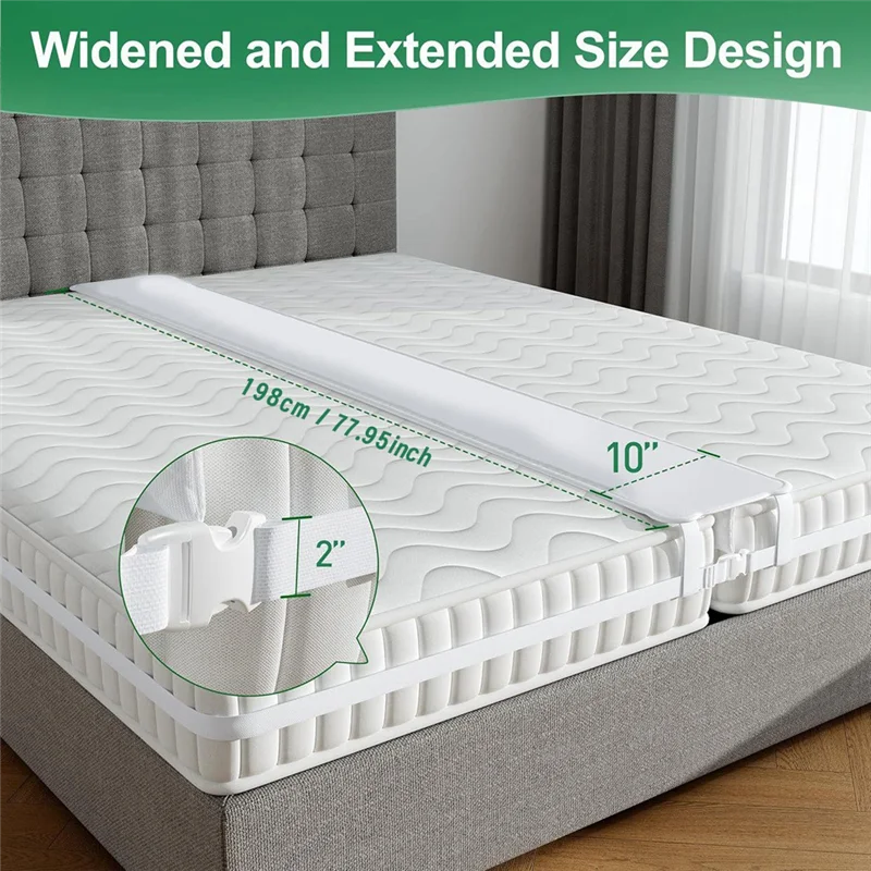 AA19 10" Extra Wide Bed Bridge Adjustable Mattress Bed Connector For Stayover,Family Room