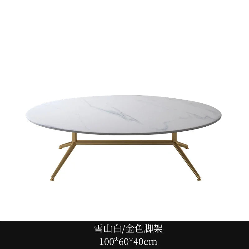Black Oval Marble Coffee Tables Book Cute Minimalist Auxiliary Coffee Table Console Dining Garden Mesa De Centro De Sala Tables