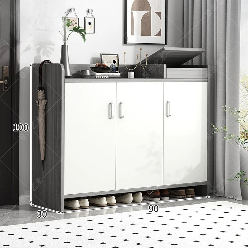Stable Shoe cabinet Modern simple door-to-door storage and storage integrated entrance cabinet Multi-door dust-proof shoe rack