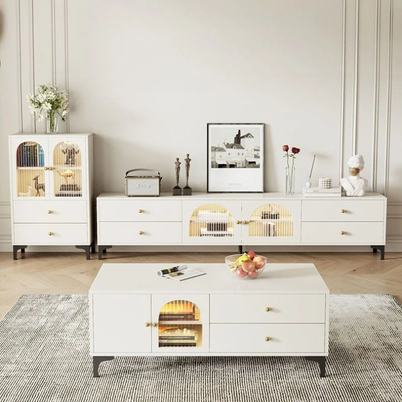 Storage Modern Coffee Tables Aesthetic Simple White Nordic Coffee Tables Rectangular Drawers Mesa De Centro De Sala Furnitures