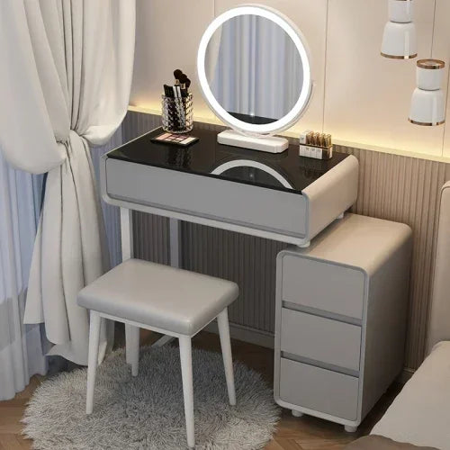 Classic Modern Vanity Table Luxury Nordic Makeup Mirror Vanity Table Storage Bedroom Muebles Para Dormitorio Furniture