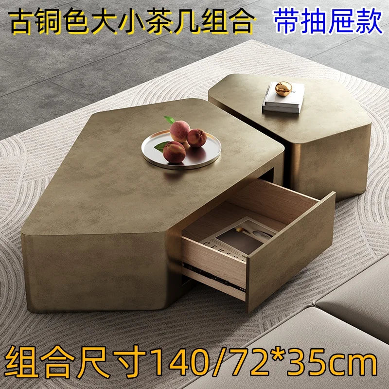 Modern Trendy Coffee Table Unique Design French Hidden Storage Coffee Table Bedroom With Storage Table Basse Home Furniture