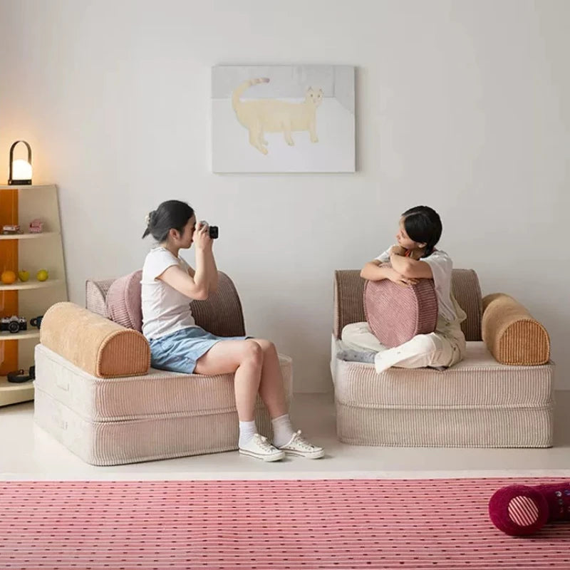 Modular Sectional Sofa Bed Compressed Convertible Foldable Multifunctional Living Room Bedroom Removable Washable Home Furniture