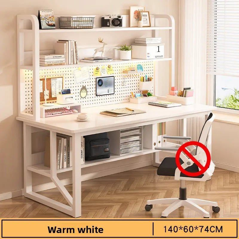 Stable Computer desk multi-layer shelf bookshelf integrated learning desk house simple desk