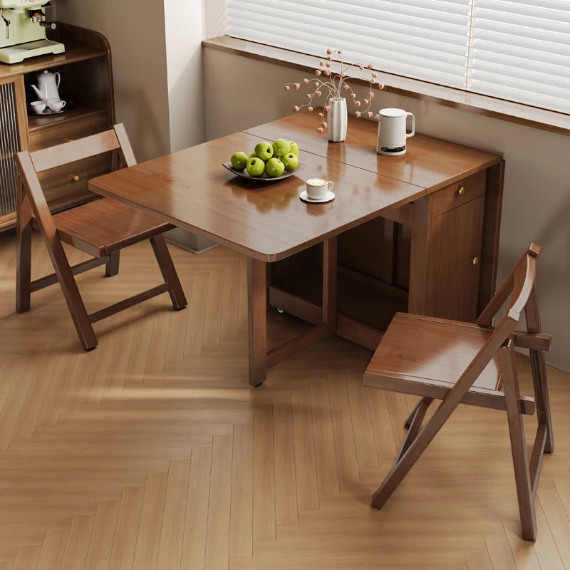 Vintage Simple Dining Table Saving Space Minimalist Folding Table Restaurant Extendable Tavolo Pranzo Dining Room Furniture