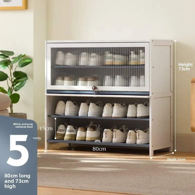 Simple shoe cabinet, household door storage artifact, space-saving indoor good-looking multi-layer dustproof large-capacity
