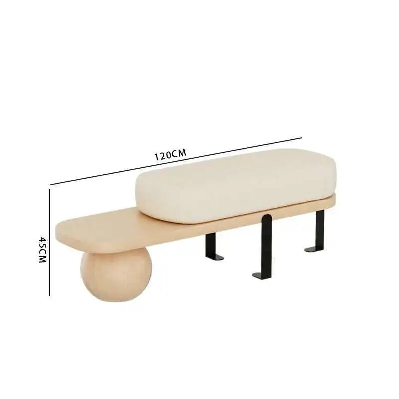 Modern Creative Ottomans Solid Wood Bench Living Room Furniture Home Door Shoe Change Stool Entrance Bedroom Bedside Pouf Stools
