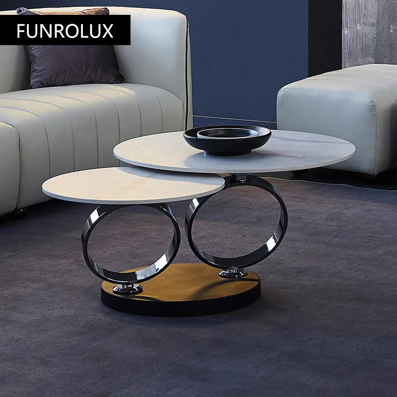 Marble Tea Table  modern minimalistins creative tea table household small apartment light luxury round coffee table