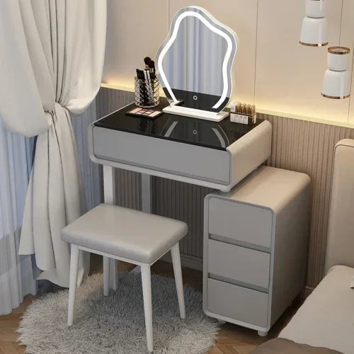 Classic Modern Vanity Table Luxury Nordic Makeup Mirror Vanity Table Storage Bedroom Muebles Para Dormitorio Furniture