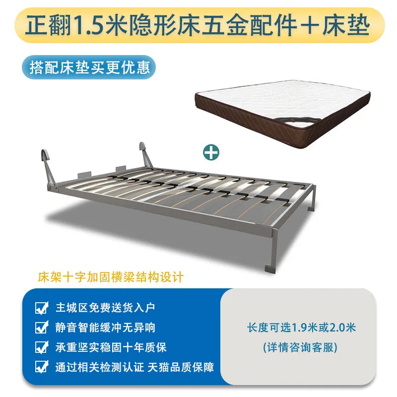 Adjustable Lit Portable Folding Bed Kids Single Space Saving Invisible Bed Clearance Adults Camas Baratas Bedroom Furniture