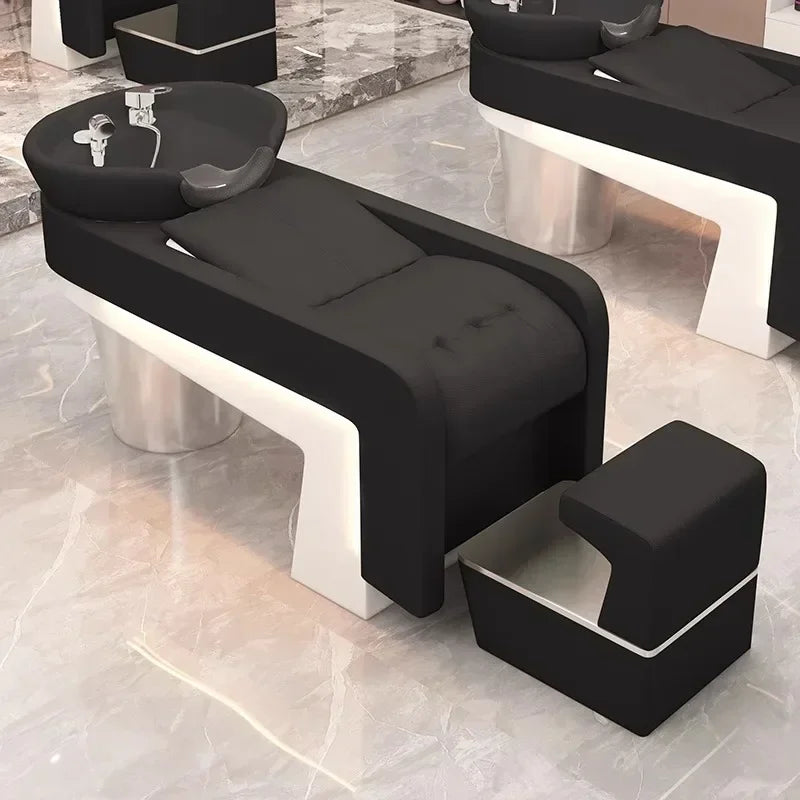 Ergonomic Lounge Shampoo Bed Luxury Fashion Simple Modern Hair Shampoo Bed Unique Comfortable Cadeira De Barbearia Furniture